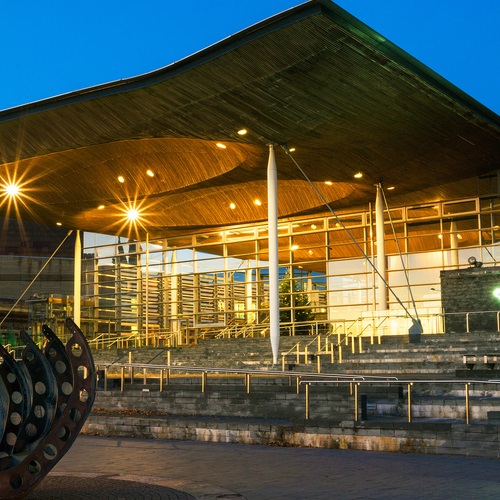 The Senedd Building in Cardiff